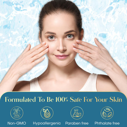 Hyaluronic & Collagen Wrinkle Reducing Facial Serum - Promotes Deep Hydration & Water Retention - Plumps, Smooths & Rejuvenates Complexion - Skin Care Made in Korea - 1.69 FL.OZ.